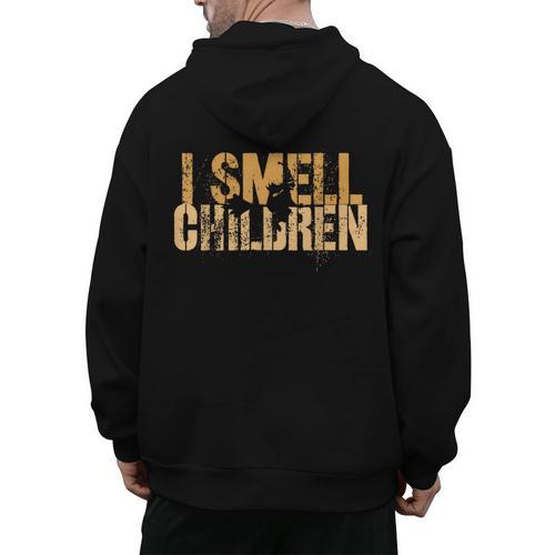 I SMELL CHILDREN Halloween Teacher Classroom I Teach Men's Hoodie Back Print - teacherstshirts.com CA