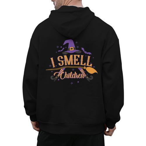 I Smell Children Wicked Cute Kindergarten Teacher Halloween Men's Hoodie Back Print - teacherstshirts.com