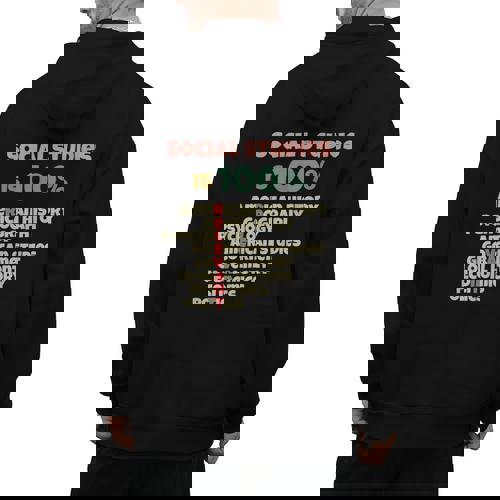 Social Studies Is Relevant History Teacher History Buff Men&#x27;s Hoodie Back Print - teacherstshirts.com