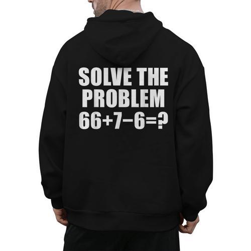 Solve The Problem 67 Meme Six Seven Elementary Math Teacher Men's Hoodie Back Print - teacherstshirts.com DE