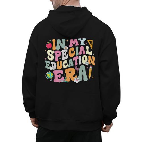 Special Education Teacher Era Inspirational SPED ABA Autism Men's Hoodie Back Print - teacherstshirts.com DE