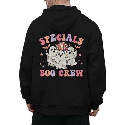 Specials Boo Crew Art Music Pe Tech Teacher Ghost Halloween Men's Hoodie Back Print - teacherstshirts.com AU