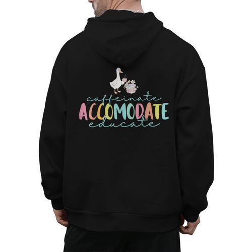 SPED Dream Team Teachers Special Education Silly Goose Men's Hoodie Back Print - teacherstshirts.com AU