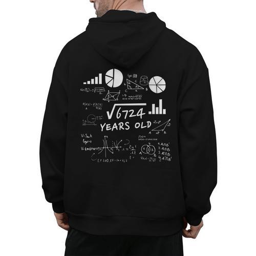 Square Root 82 Year Old Teacher 82nd Birthday For Men Women Kids Men's Hoodie Back Print - teacherstshirts.com DE