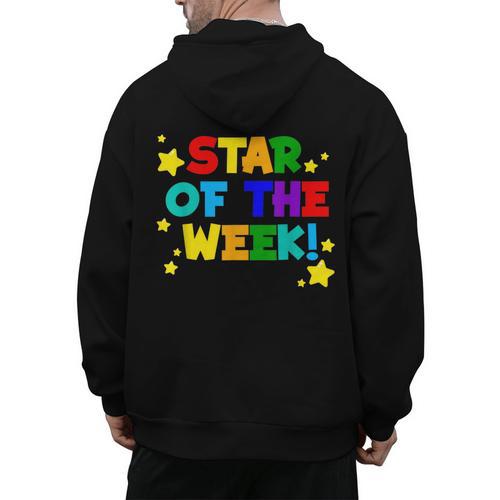 Star Of The Week Cheerful Recognition Student Teachers Class Men Women Kids Men's Hoodie Back Print - teacherstshirts.com DE