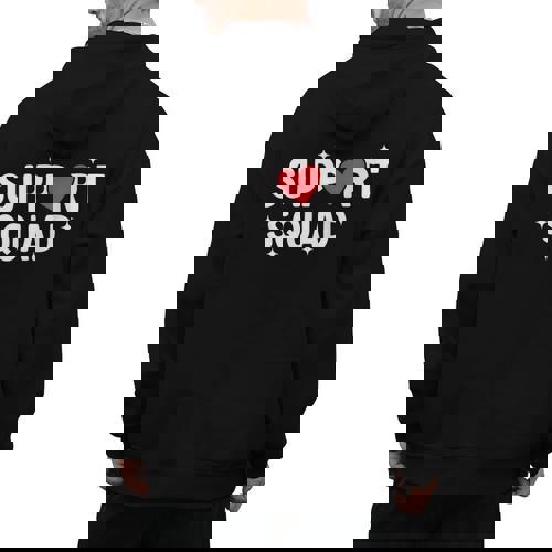 Support Squad Cute Heart Supportive Teacher Team Member Men&#x27;s Hoodie Back Print - teacherstshirts.com