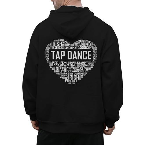 Tap Dance Heart Lover Tap Dancer Dancing Teacher For Men Women Girls Kids Men's Hoodie Back Print - teacherstshirts.com
