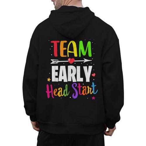 Teacher Early Childhood Education Preschool Head Start Crew Men's Hoodie Back Print - teacherstshirts.com UK