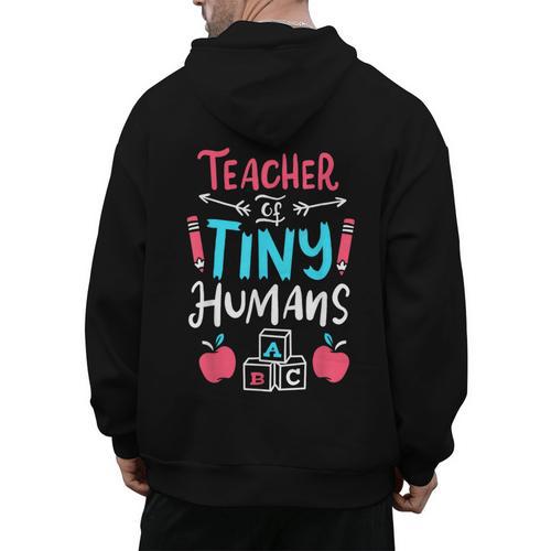Teacher Preschool Pre K Kindergarten Men's Hoodie Back Print - teacherstshirts.com CA