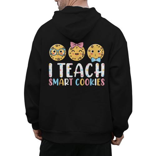 Teacher I Teach Smart Cookies For Men Women Kids Men's Hoodie Back Print - teacherstshirts.com AU