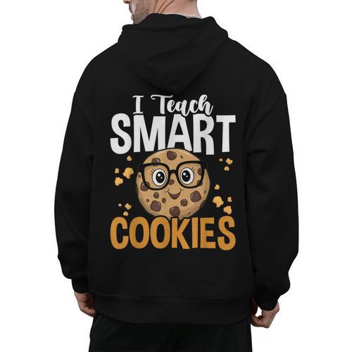 Teacher I Teach Smart Cookies Nerd Men's Hoodie Back Print - teacherstshirts.com DE