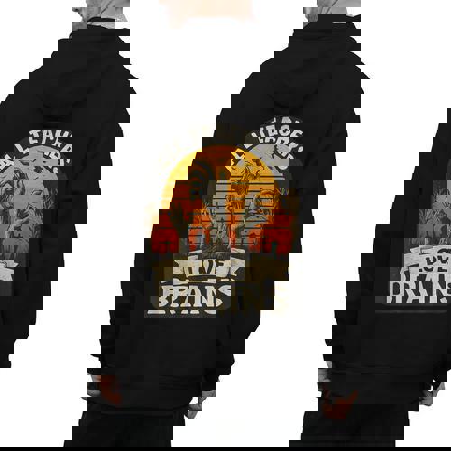 Teacher All Teachers Love Brains Halloween Men&#x27;s Hoodie Back Print - teacherstshirts.com