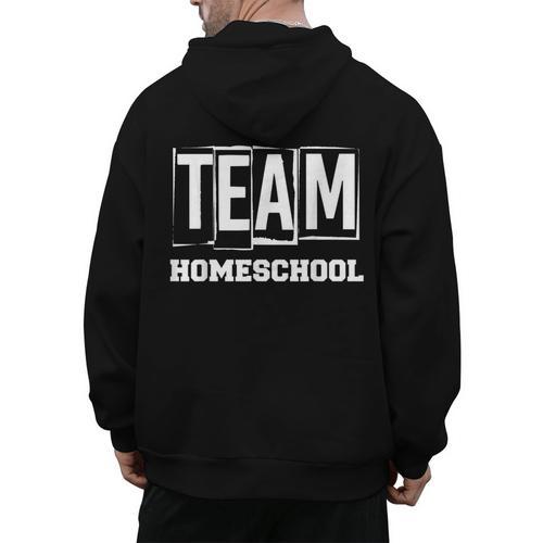 Team Homeschool Homeschooler Homeschooling Teacher Mom Kids Men's Hoodie Back Print - teacherstshirts.com AU
