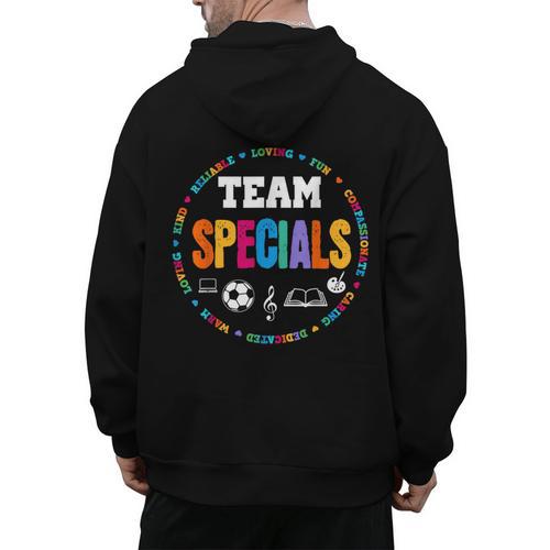 TEAM Specials Teacher TRIBE Squad Back To Primary School Men's Hoodie Back Print - teacherstshirts.com