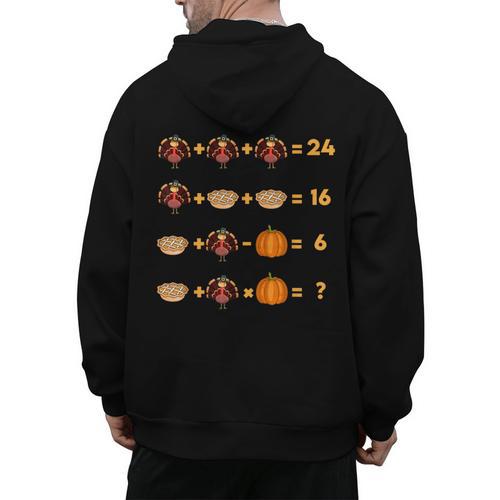Thanksgiving Order Of Operations Turkey Quiz Math Teacher Men's Hoodie Back Print - teacherstshirts.com AU