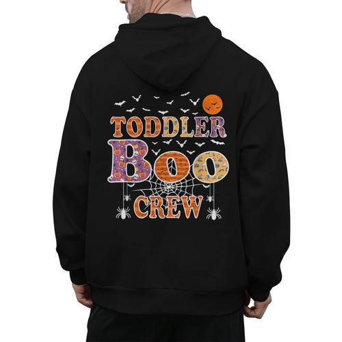 Toddler Boo Crew Halloween Daycare Teacher Kids Men's Hoodie Back Print - teacherstshirts.com AU
