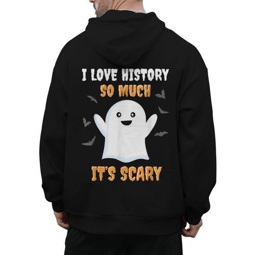 History Teacher Halloween History Class School For Men Women Kids Men's Hoodie Back Print - teacherstshirts.com