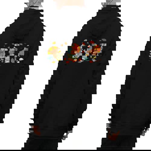 Turkey Reading Books Fall Thanksgiving Teacher Book Lovers Men&#x27;s Hoodie Back Print - teacherstshirts.com