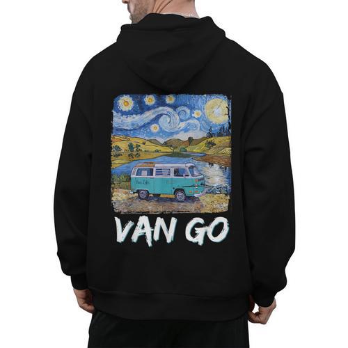 Van Go Retro Vanlife Art Teacher Men's Hoodie Back Print - teacherstshirts.com AU