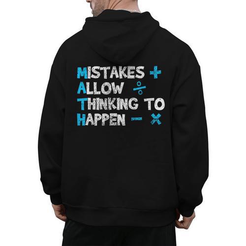 Vintage Math Teacher Saying Men's Hoodie Back Print - teacherstshirts.com UK