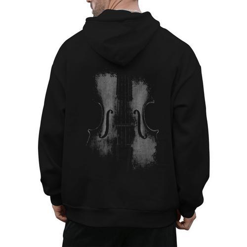 Violin Player Instrument Music Teacher Musical Violinist Men's Hoodie Back Print - teacherstshirts.com UK