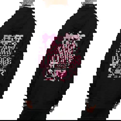 Women Teacher In Progress Coquette Pink Bow Future Teacher Men&#x27;s Hoodie Back Print - teacherstshirts.com