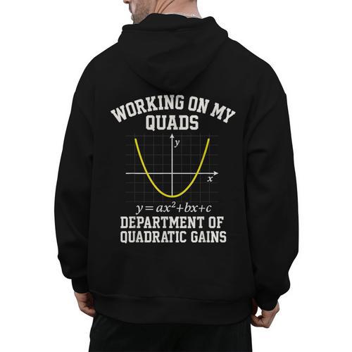 Working On My Quads Algebra Math Gym Teacher Men's Hoodie Back Print - teacherstshirts.com