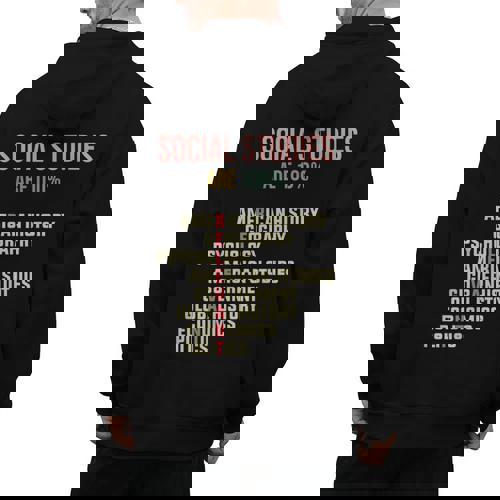 World History Classroom Social Studies History Teacher Men&#x27;s Hoodie Back Print - teacherstshirts.com