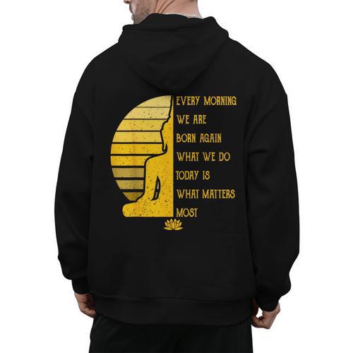 Yoga Meditation Buddha Yoga Teacher T-Shirt Men's Hoodie Back Print - teacherstshirts.com