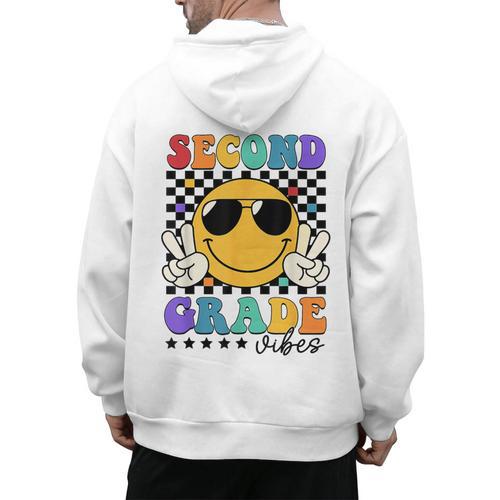 2nd Grade Teacher Shirts First Day Second Grade Shirt Girls Men's Hoodie Back Print - teacherstshirts.com UK