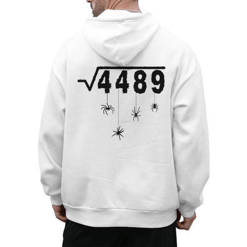 67 Meme Math Teacher 6 7 Halloween Spiders Square Root 4489 Men's Hoodie Back Print - teacherstshirts.com