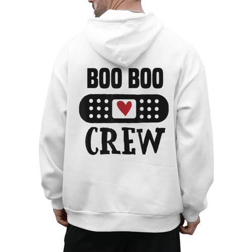 Boo Boo Crew First Aid School Nurse Day Care Teacher Men's Hoodie Back Print - teacherstshirts.com AU
