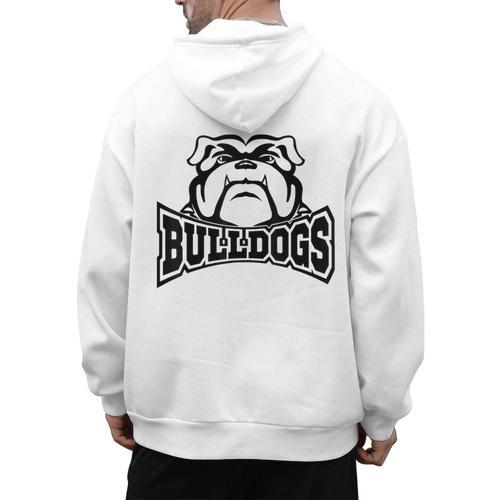 Bulldogs Teacher Student School Sports Fan Team Spirit Men's Hoodie Back Print - teacherstshirts.com CA