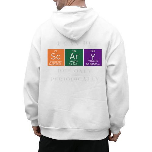 Chemisty Science Teacher Periodic Table Halloween Men's Hoodie Back Print - teacherstshirts.com