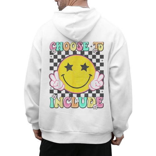 Choose To Include Special Education Teacher Autism Awareness Men's Hoodie Back Print - teacherstshirts.com DE
