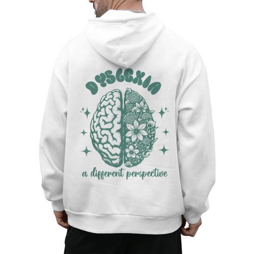 Dyslexia A Different Perspective Dyslexia Specialist Teacher Men's Hoodie Back Print - teacherstshirts.com UK