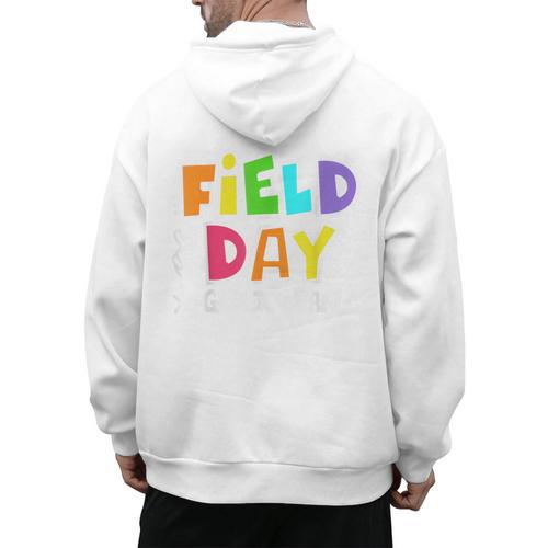Field Day Green Team For Teacher Kids Field Day Games Men's Hoodie Back Print - teacherstshirts.com CA