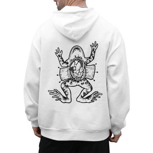 Frog Dissection Biology Anatomy Lab Science Teacher Men's Hoodie Back Print - teacherstshirts.com UK