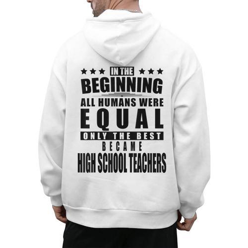High School Teacher Personalized Men's Hoodie Back Print - teacherstshirts.com