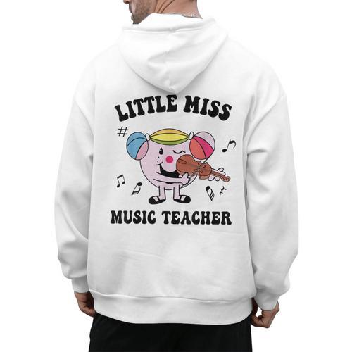 Little Miss Music Teacher Music Teacher Team Men's Hoodie Back Print - teacherstshirts.com DE