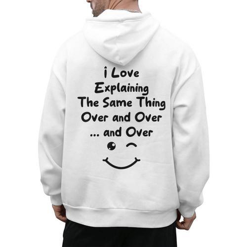I Love Explaining The Same Thing Teacher Lie Party Men's Hoodie Back Print - teacherstshirts.com AU