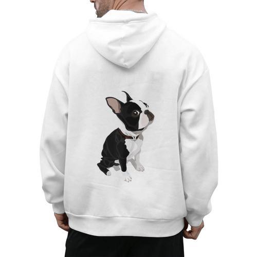 Love NOPE Boston Terrier Dog Lover Men's Hoodie Back Print - Bostonterriersmerch.com