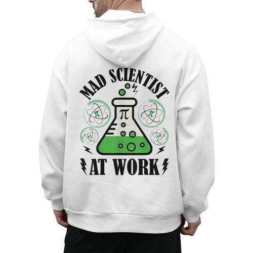 Mad Scientist Science Teacher Halloween Costume Teen Girls Men's Hoodie Back Print - teacherstshirts.com UK
