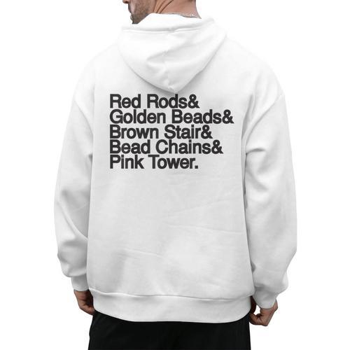 Montessori Helvetica Education Teacher Men's Hoodie Back Print - teacherstshirts.com