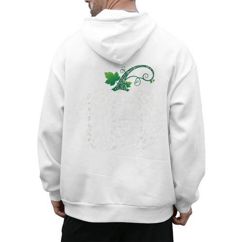 Music Notes Pumpkin Fall Music Teacher Men's Hoodie Back Print - teacherstshirts.com