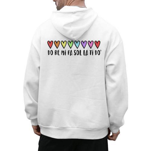 Music Teacher Hearts Music Teaching Men's Hoodie Back Print - teacherstshirts.com DE