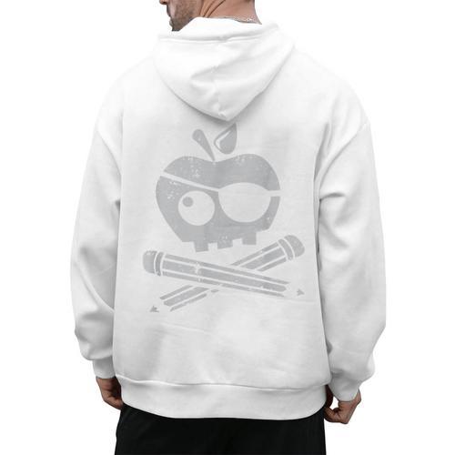 Pirate Teacher Men's Hoodie Back Print - teacherstshirts.com AU