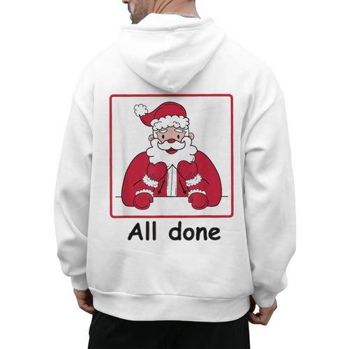 Retro All Done Christmas Special Ed Teacher Team Santa Women Men's Hoodie Back Print - teacherstshirts.com