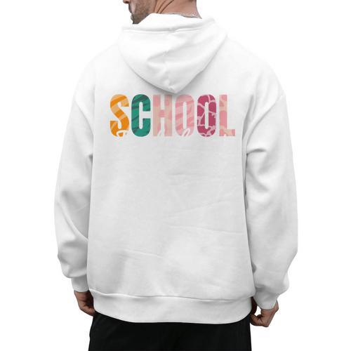 School Psychologist Rainbow Psychology Teacher Men's Hoodie Back Print - teacherstshirts.com UK
