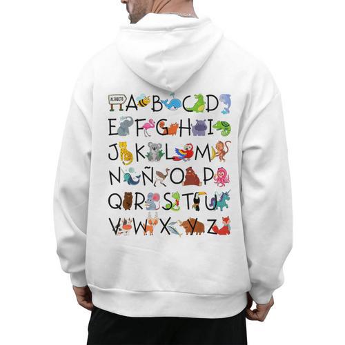SPANISH ALPHABET MAESTRA SPANISH TEACHER Men's Hoodie Back Print - teacherstshirts.com AU